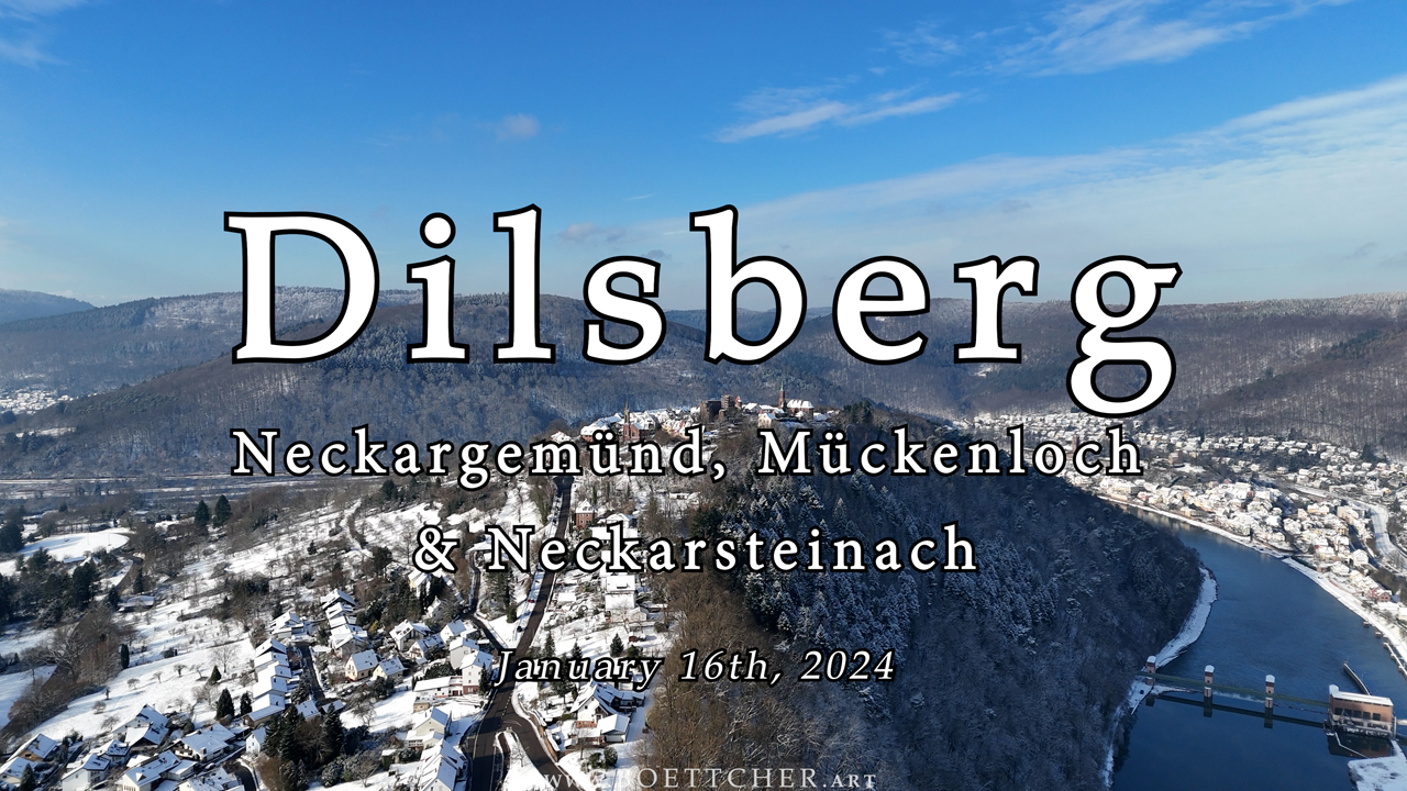 Aerial image of Dilsberg in January 2024